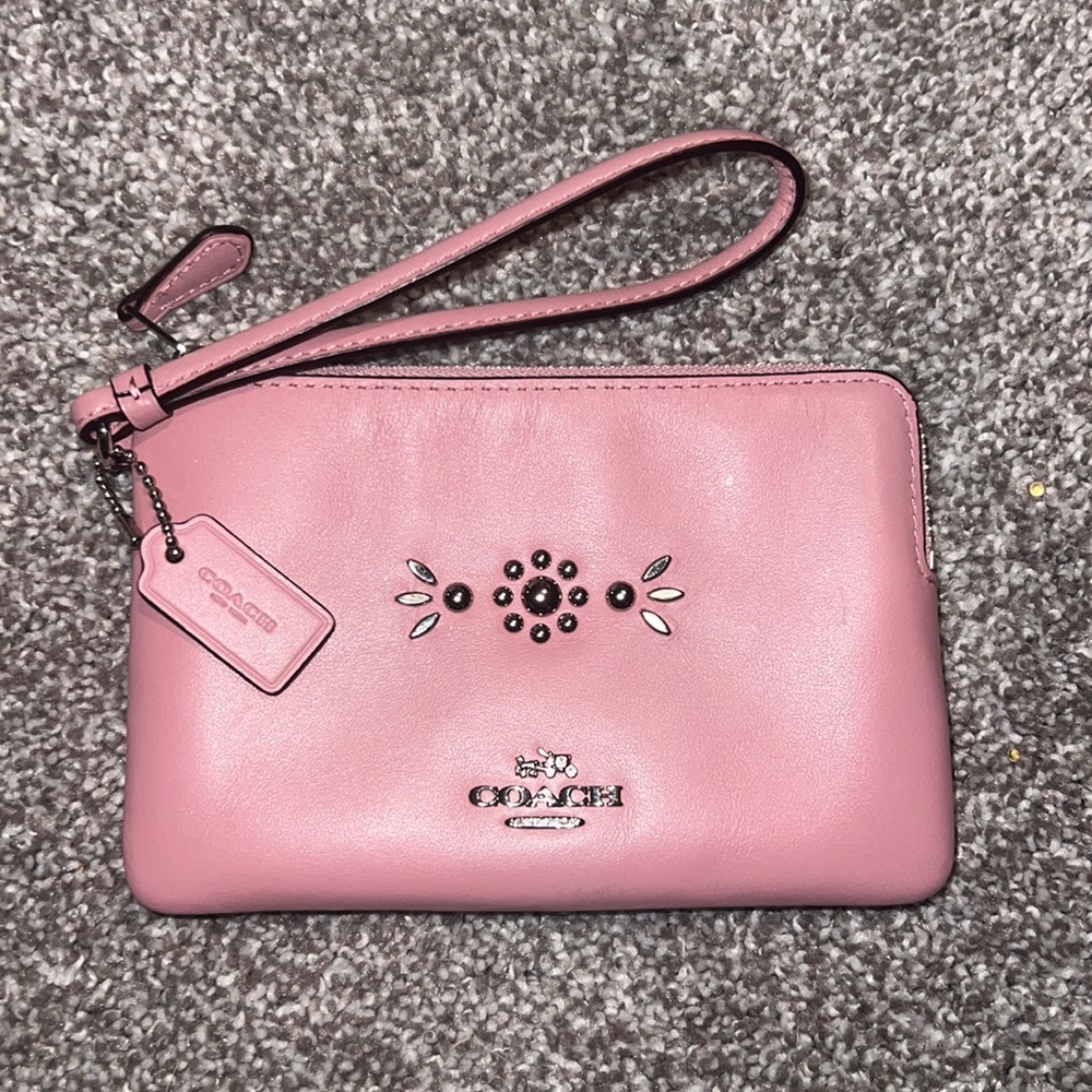 Coach Western Rivets Small Wristlet